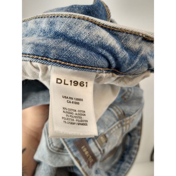 DL1961‎ Patti Jeans 20W Straight High Rise Vintage Ankle Distressed Seaglass - Picture 13 of 14